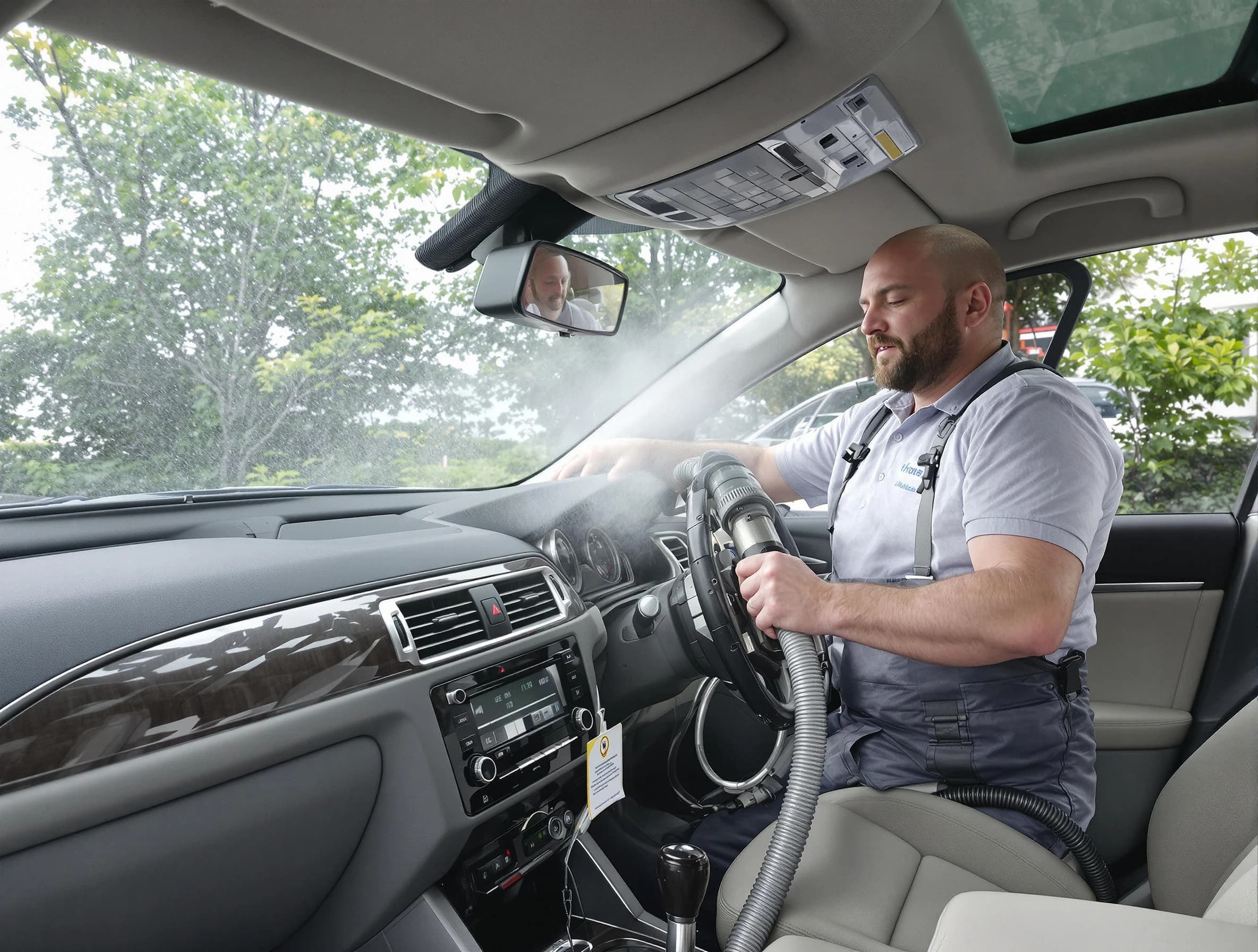 Aliquippa Air Duct Cleaning specialist performing professional car duct cleaning in Aliquippa