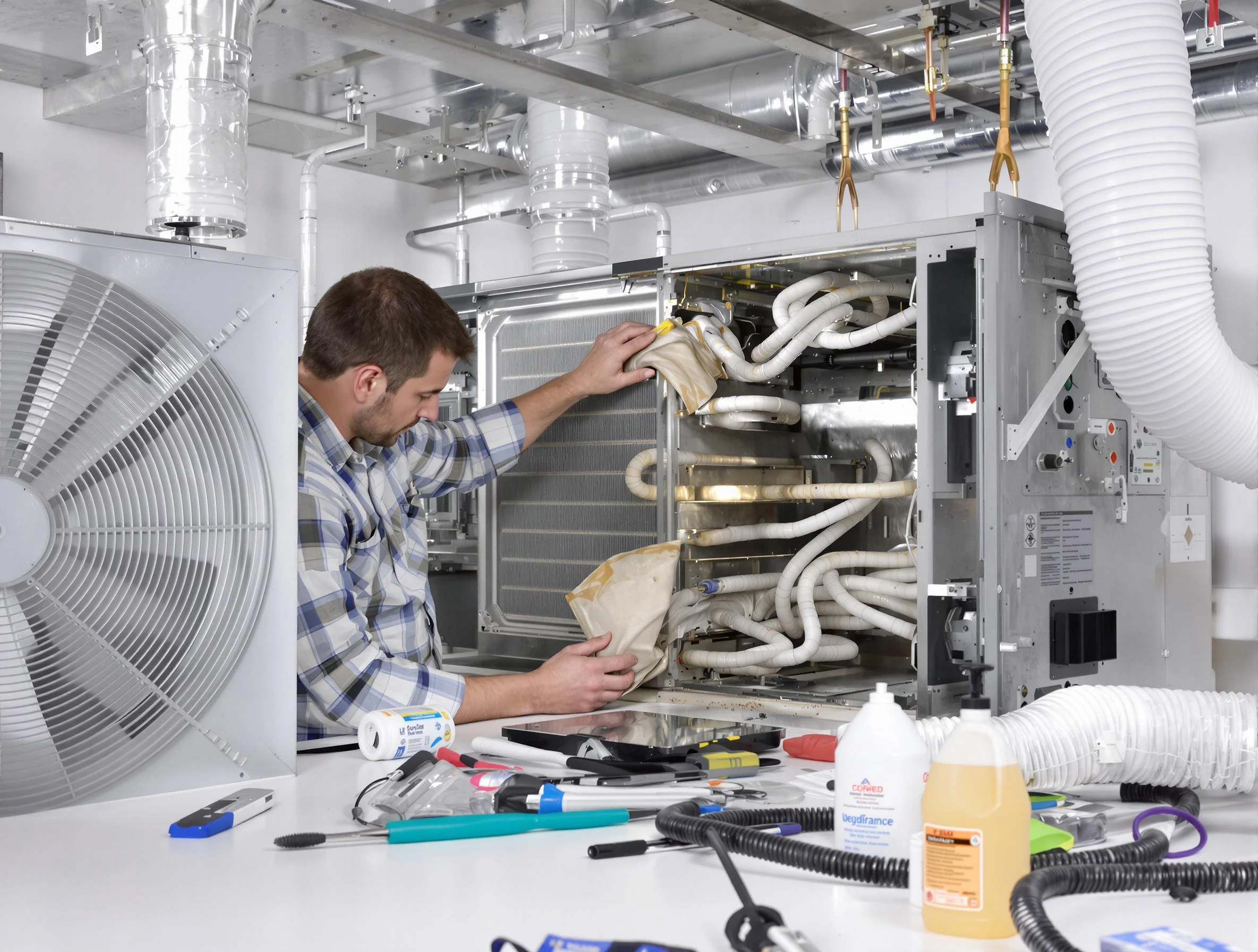 Aliquippa Air Duct Cleaning specialist performing precision AC coil cleaning in Aliquippa